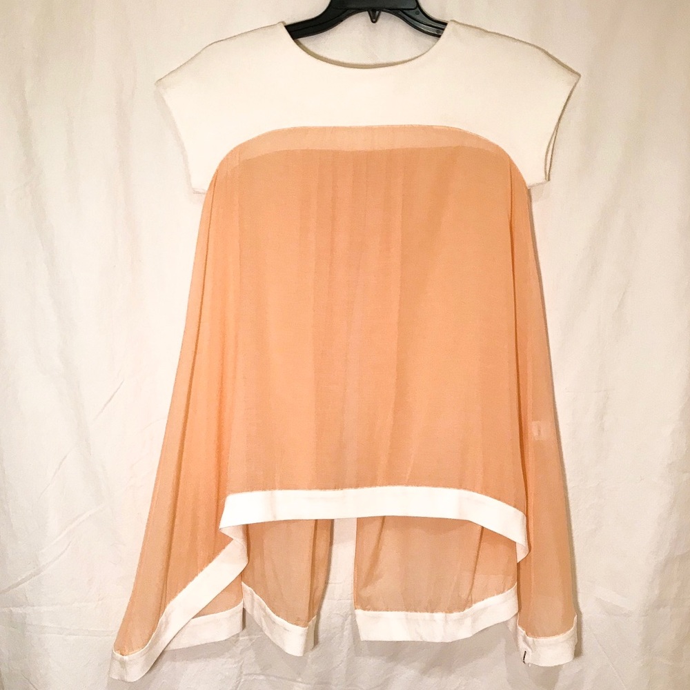 Elegant Cream and Peach Women's Top